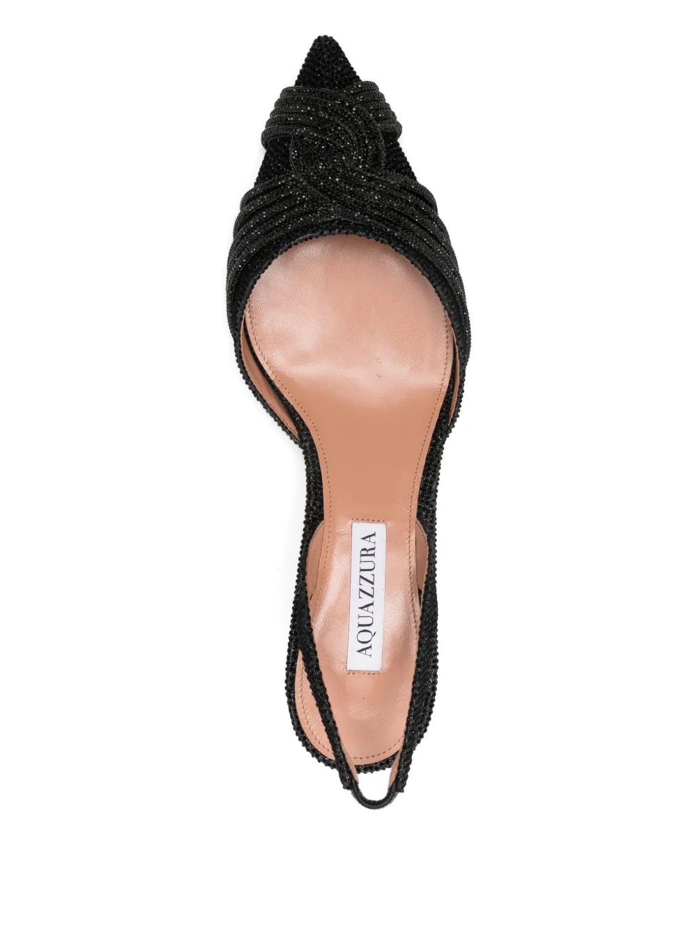 Aquazzura 60 mm slingback pumps met kralen Zwart