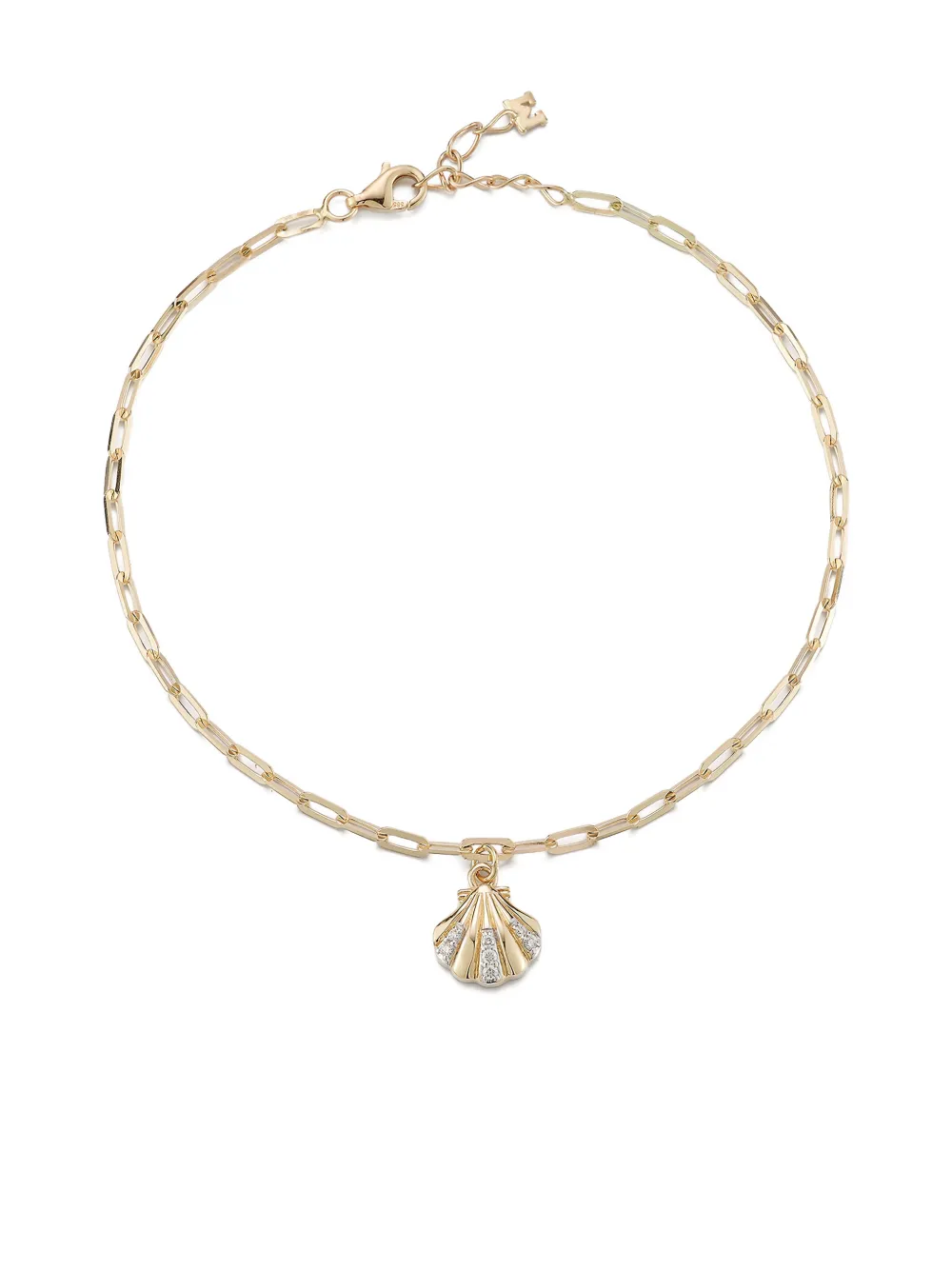 Mateo 14K gold Petite Venus diamonds anklet - Oro