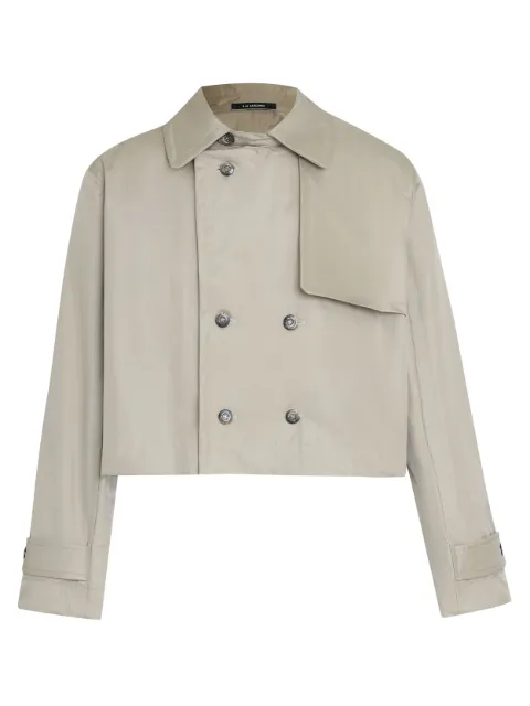 À La Garçonne Jaqueta cropped com abotoamento duplo