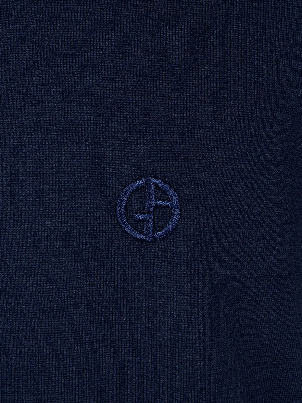 Giorgio Armani Trui met geborduurd logo en korte mouwen Blauw