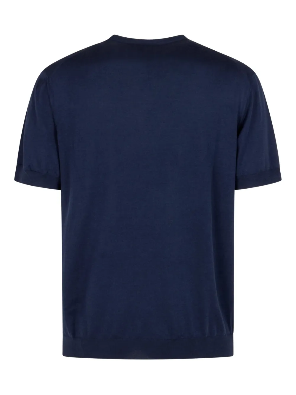 Giorgio Armani Trui met geborduurd logo en korte mouwen Blauw