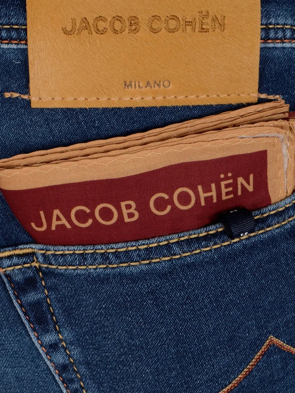 Jacob Cohen Pocket-scarf Jeans In Blue