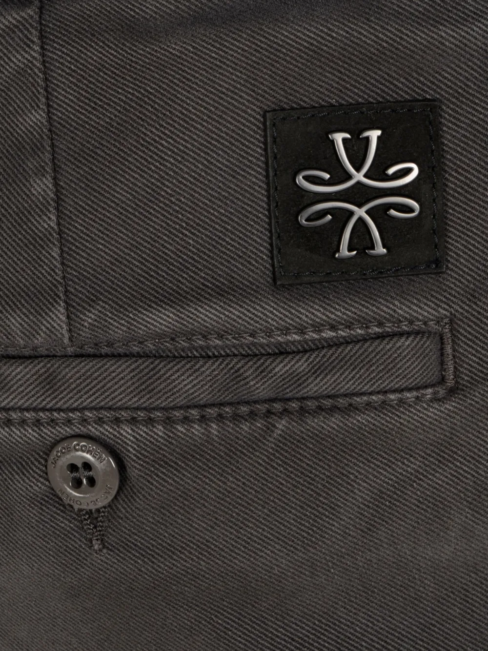 Jacob Cohen Logo-plaque Trousers In Gray