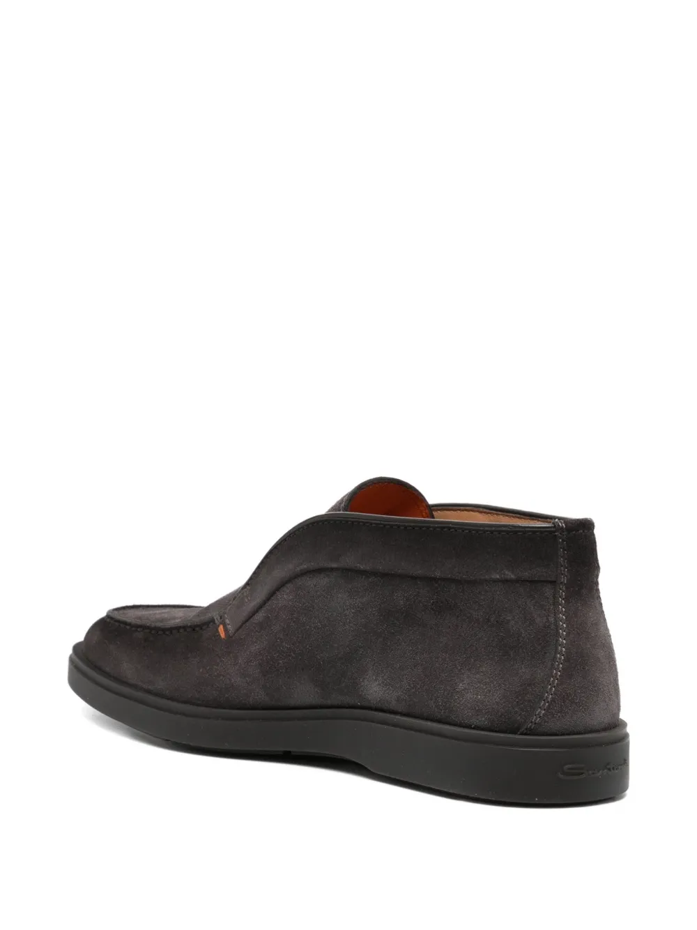 Santoni tumbled leather loafers Grey