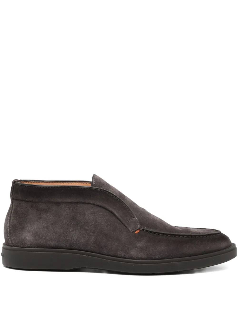 Santoni tumbled leather loafers Grey