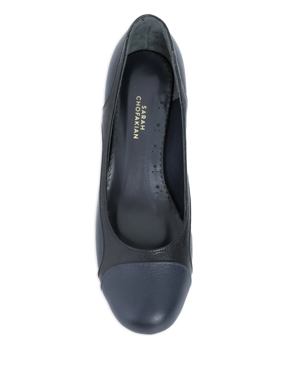 Sarah Chofakian 40 mm Laduree leren pumps met blokhak Blauw