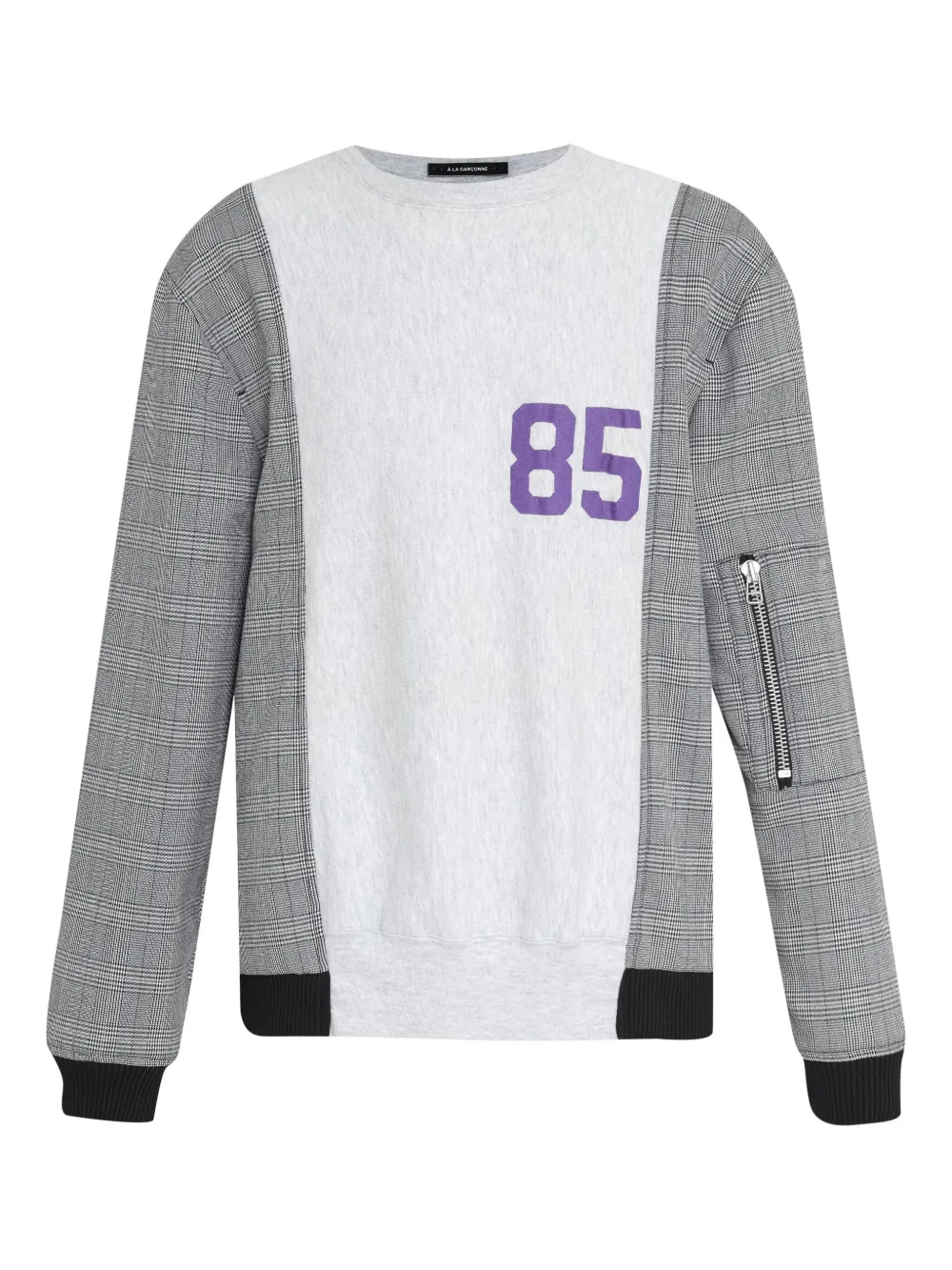 À La Garçonne Moletom com patchwork | Cinza | Image 1