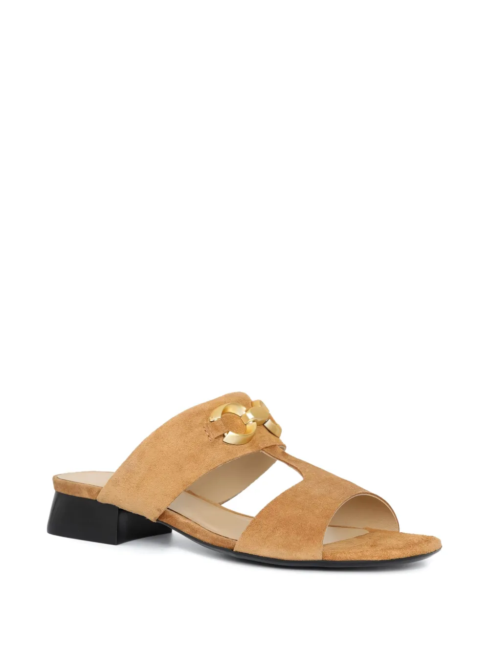 Sarah Chofakian 20 mm sandalen verfraaid met ketting Bruin
