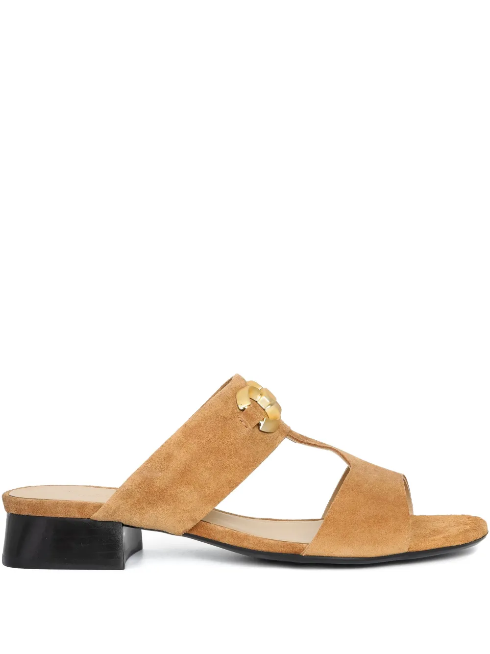 Sarah Chofakian 20 mm sandalen verfraaid met ketting Bruin