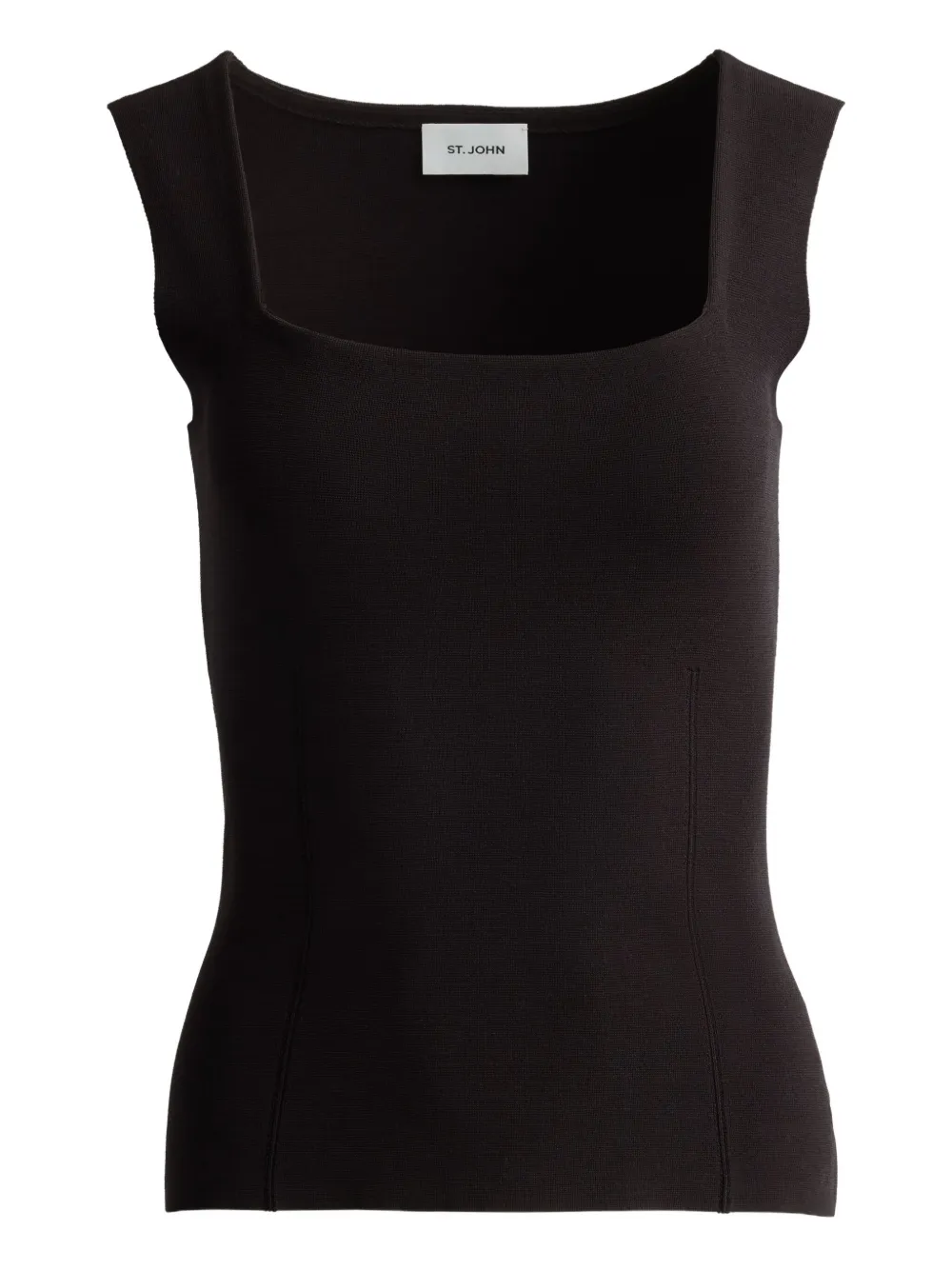 St. John Milano square-neck top | Brown | Image 1
