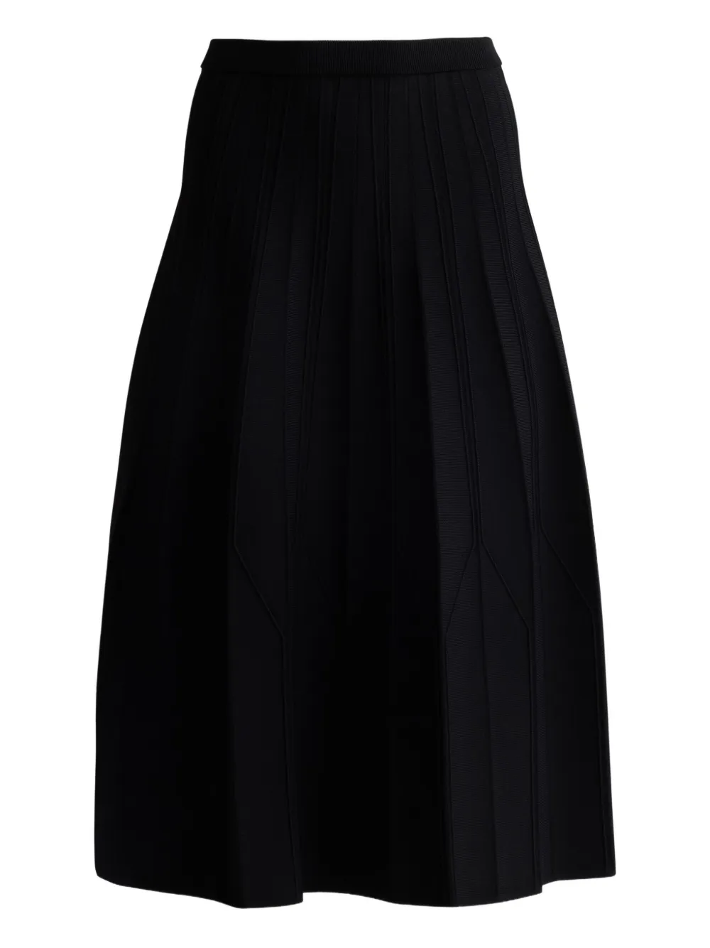 St John Pleated Midi Skirt In Black