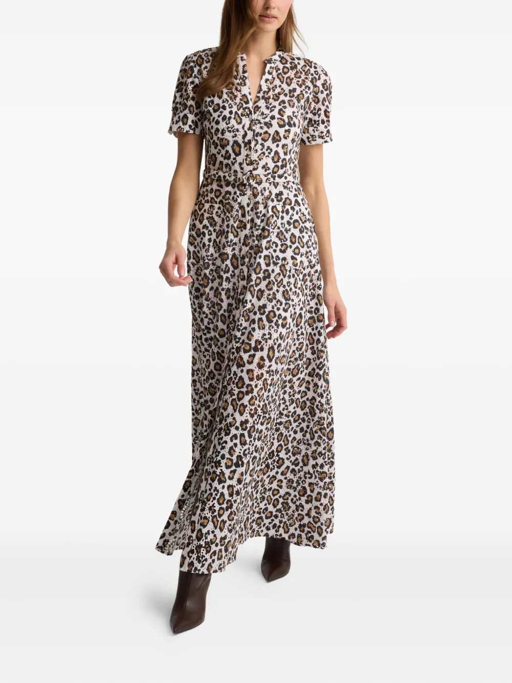 St. John Jurk met luipaardprint - Bruin