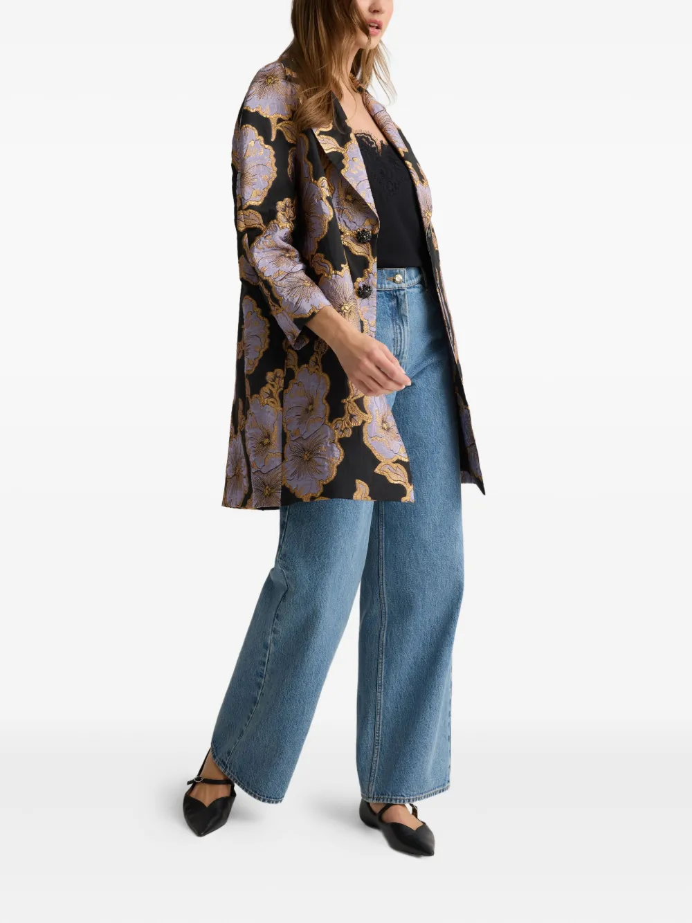 St. John floral-jacquard single-breasted coat | Single Breasted Coats | Image 2