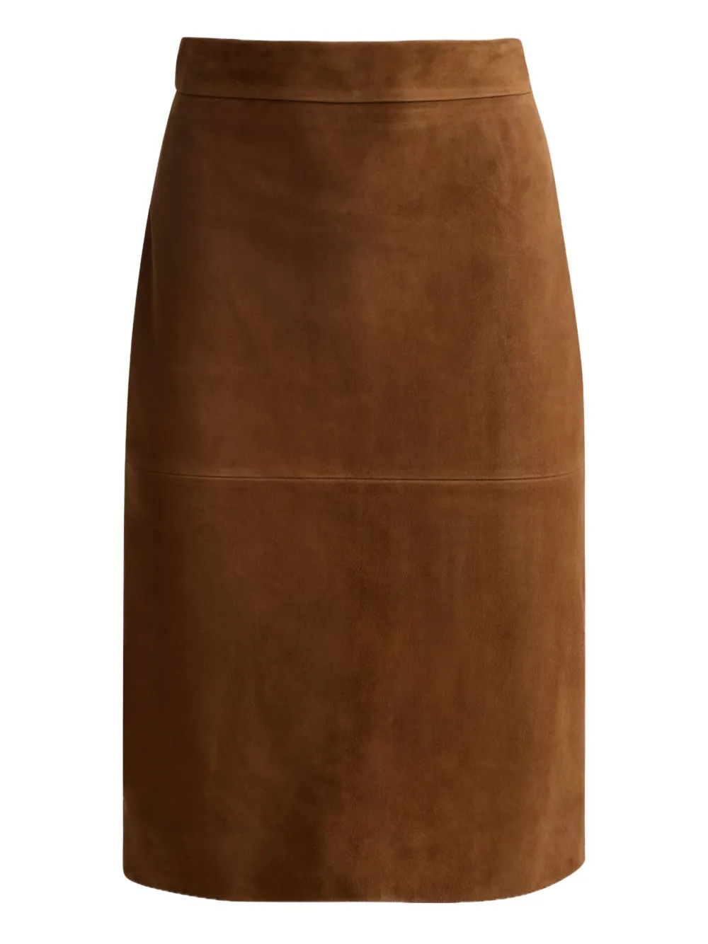 St. John Andi suede midi skirt | Brown | Image 1