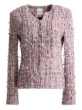 St. John Paper Eyelash button tweed jacket - Pink
