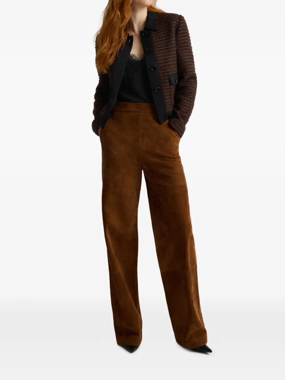 St. John Laurel gold button suede jacket | Chamarras de piel | Image 2