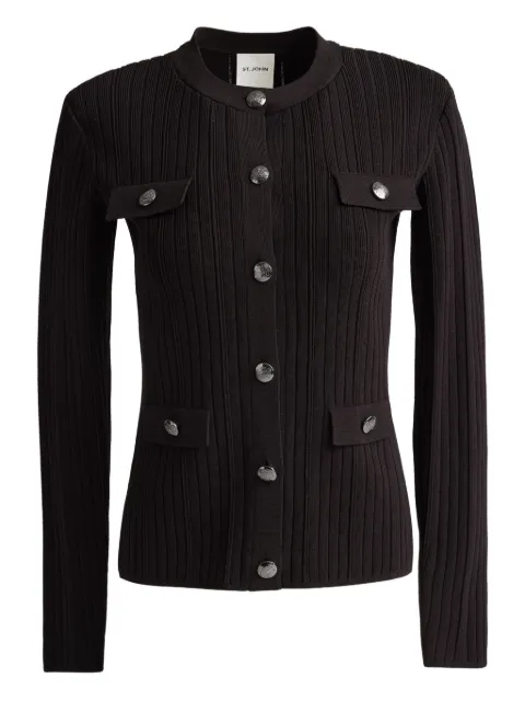 St. John ribbed button-fastening jacket