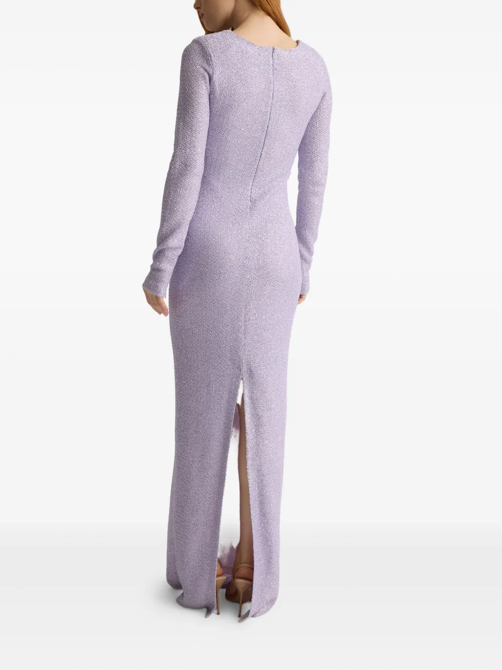 St. John Maxi-jurk met pailletten Paars