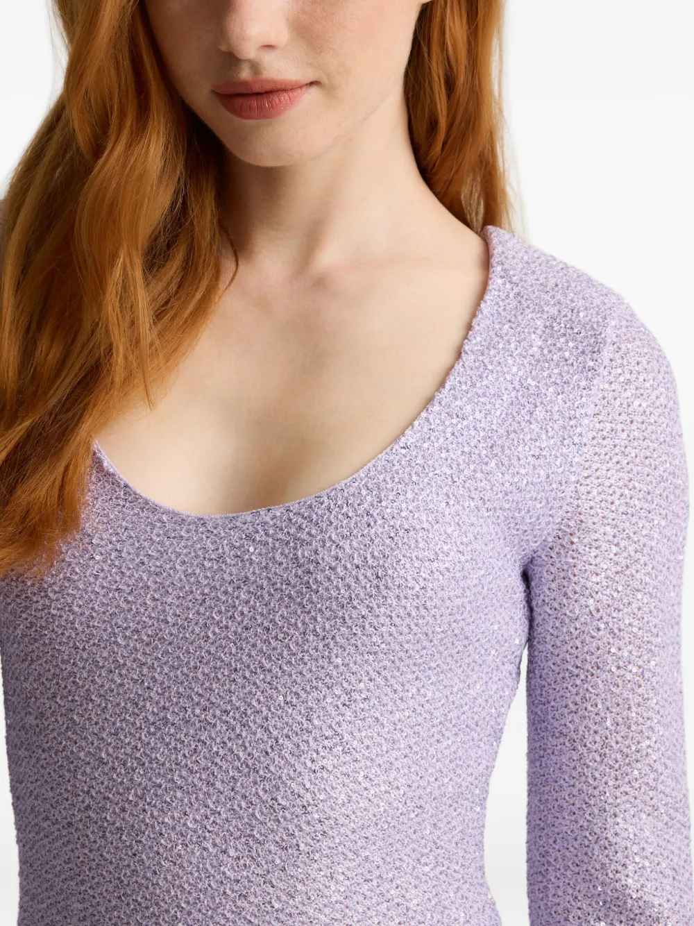 St. John Maxi-jurk met pailletten Paars