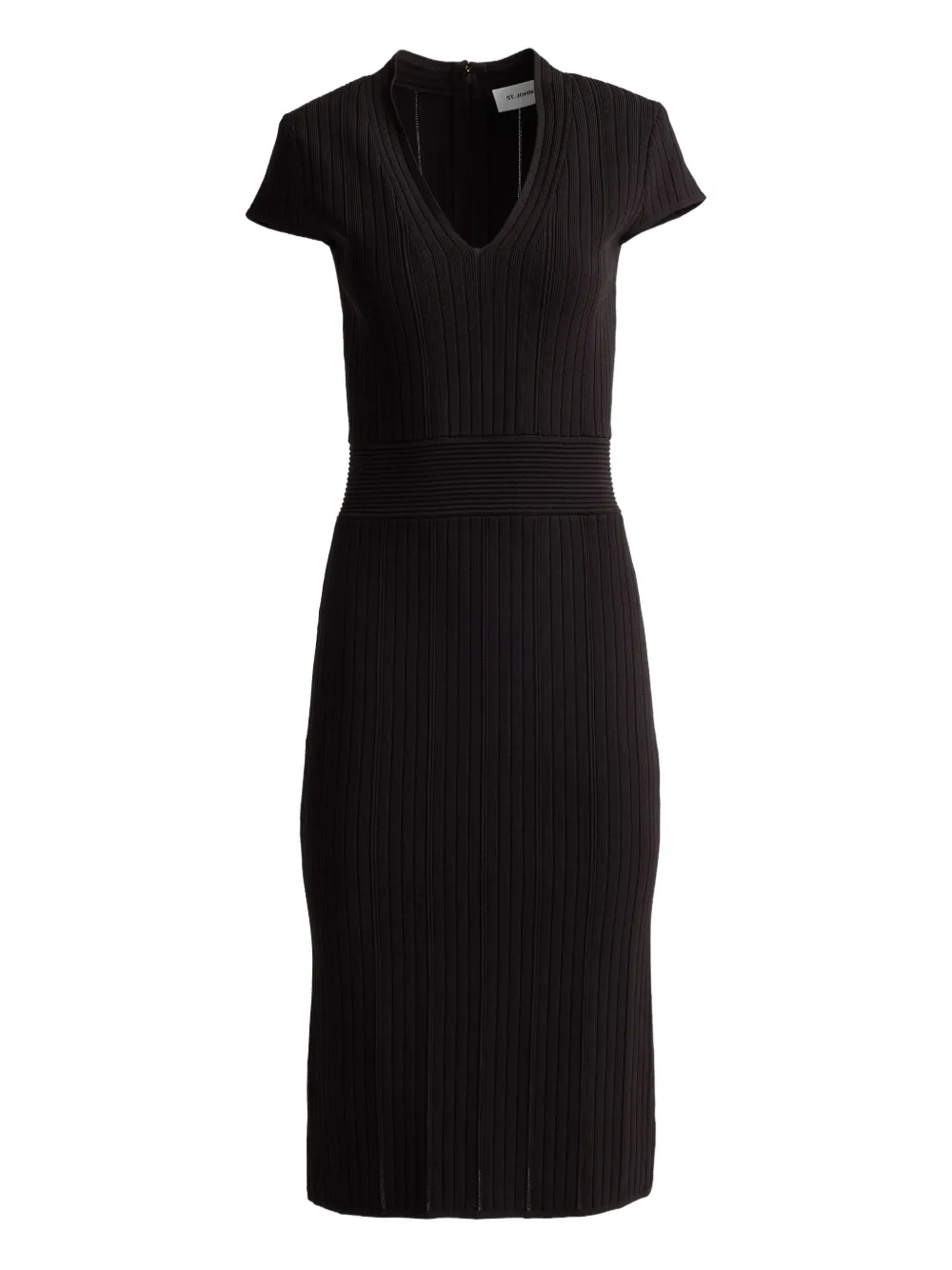 St. John V-neck midi dress | Brown | Image 1