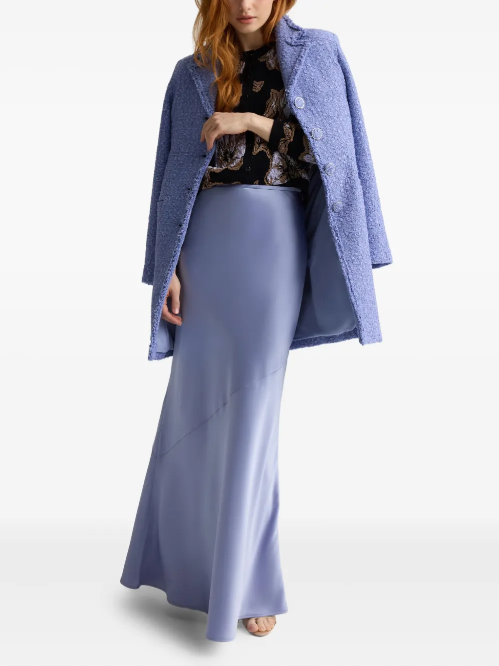 St. John Maxi-rok met uitgesneden details - Blauw