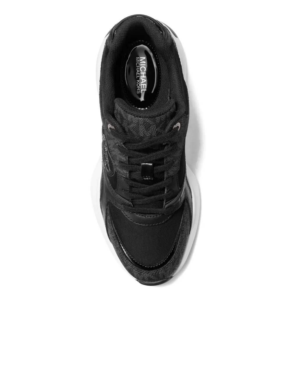 Michael Kors Logo-plaque Chunky Trainers In Black