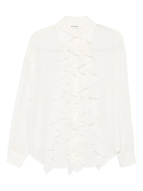 P.A.R.O.S.H. camisa de seda con volantes