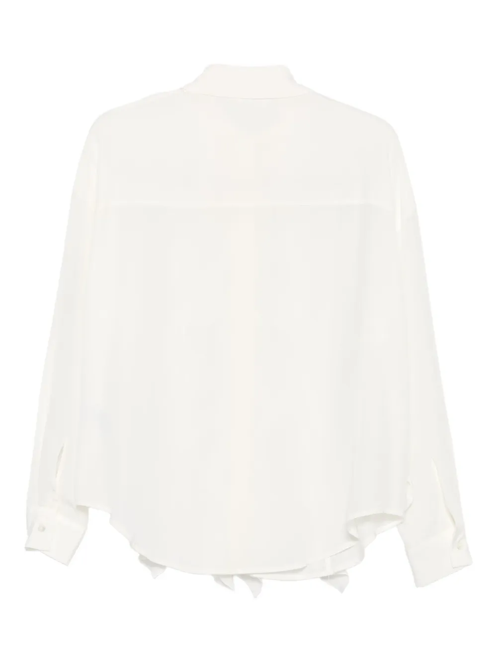 P.A.R.O.S.H. ruffled silk shirt - Beige