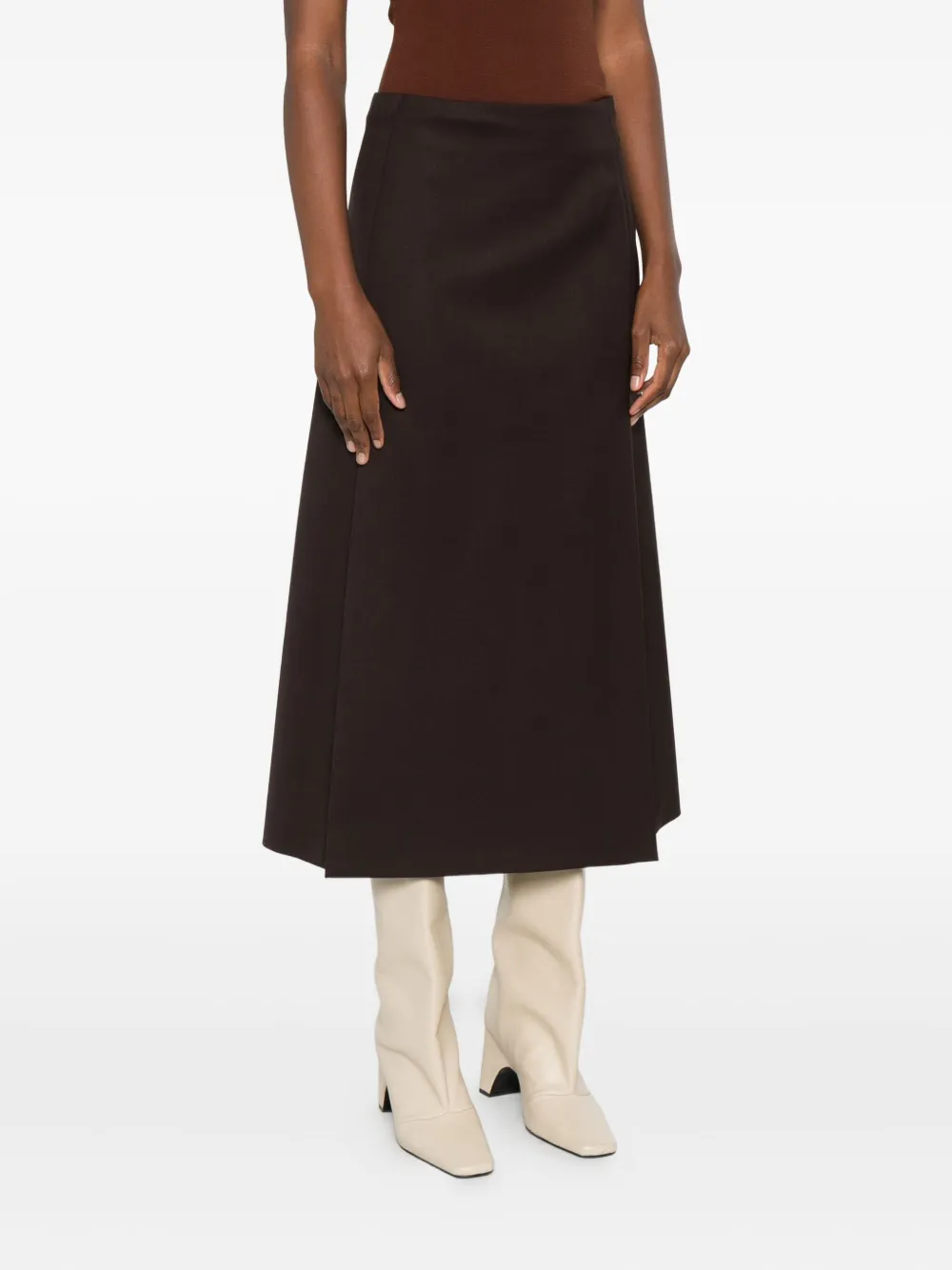 P.a.r.o.s.h Side-split Skirt In Black
