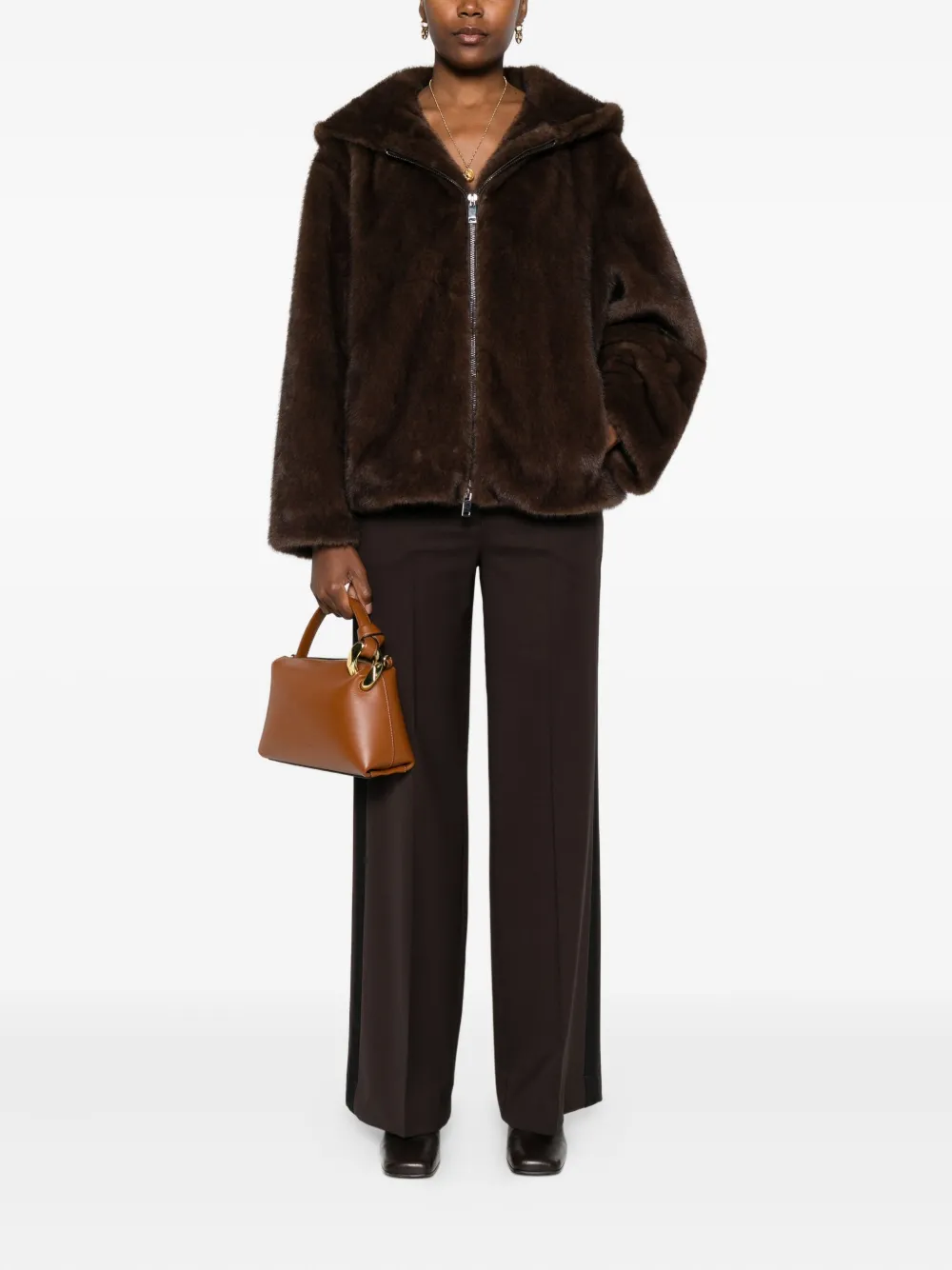 P.A.R.O.S.H. hooded zip-front jacket | Faux Fur & Shearling Jackets | Image 2