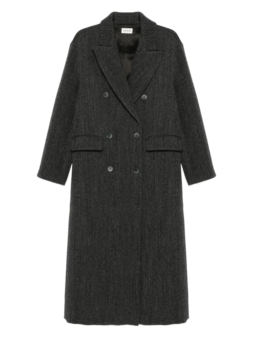 P.A.R.O.S.H. herringbone double-breasted coat | Grey | Image 1
