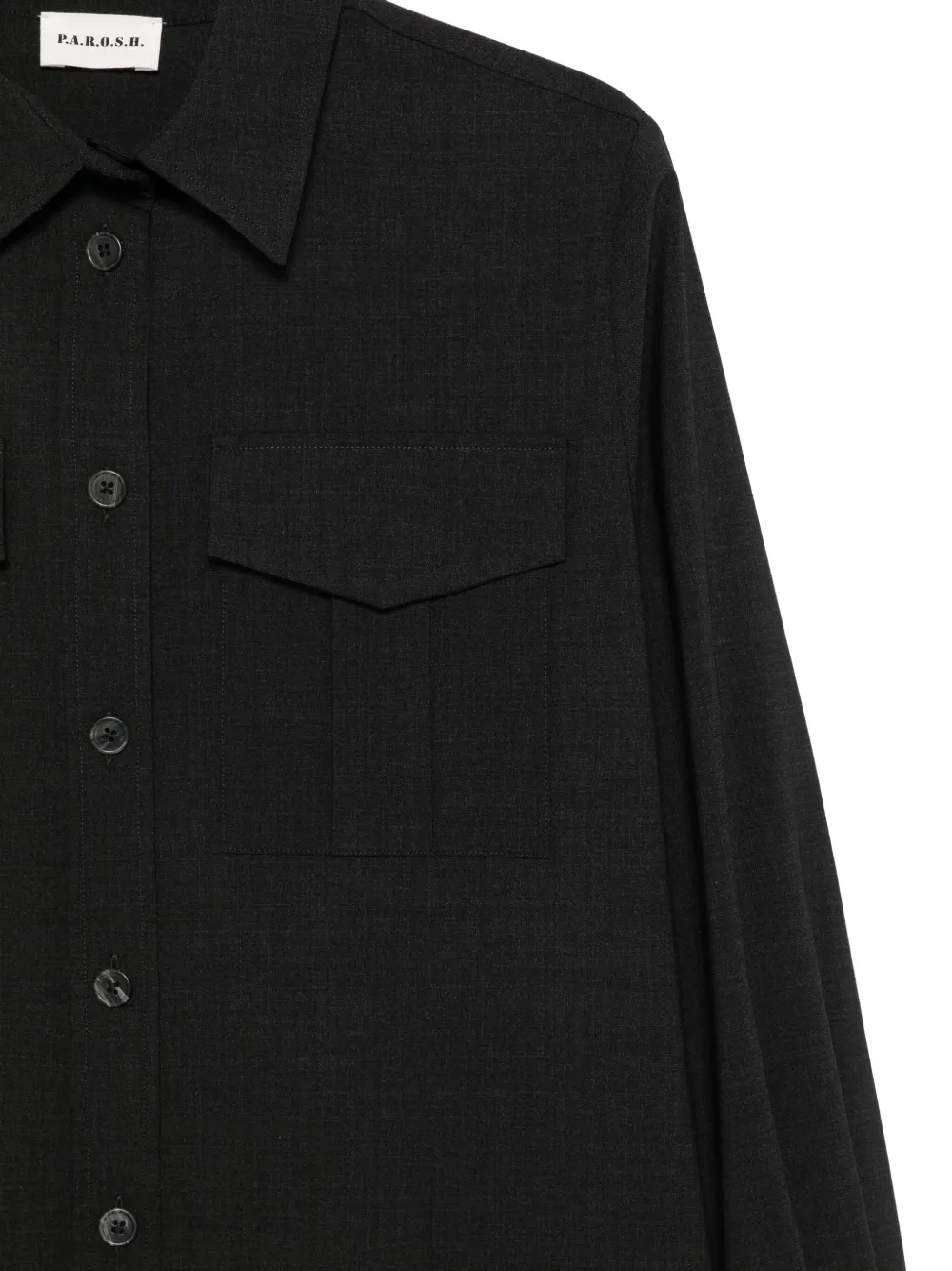 P.A.R.O.S.H. Blouse met dubbele zak Grijs