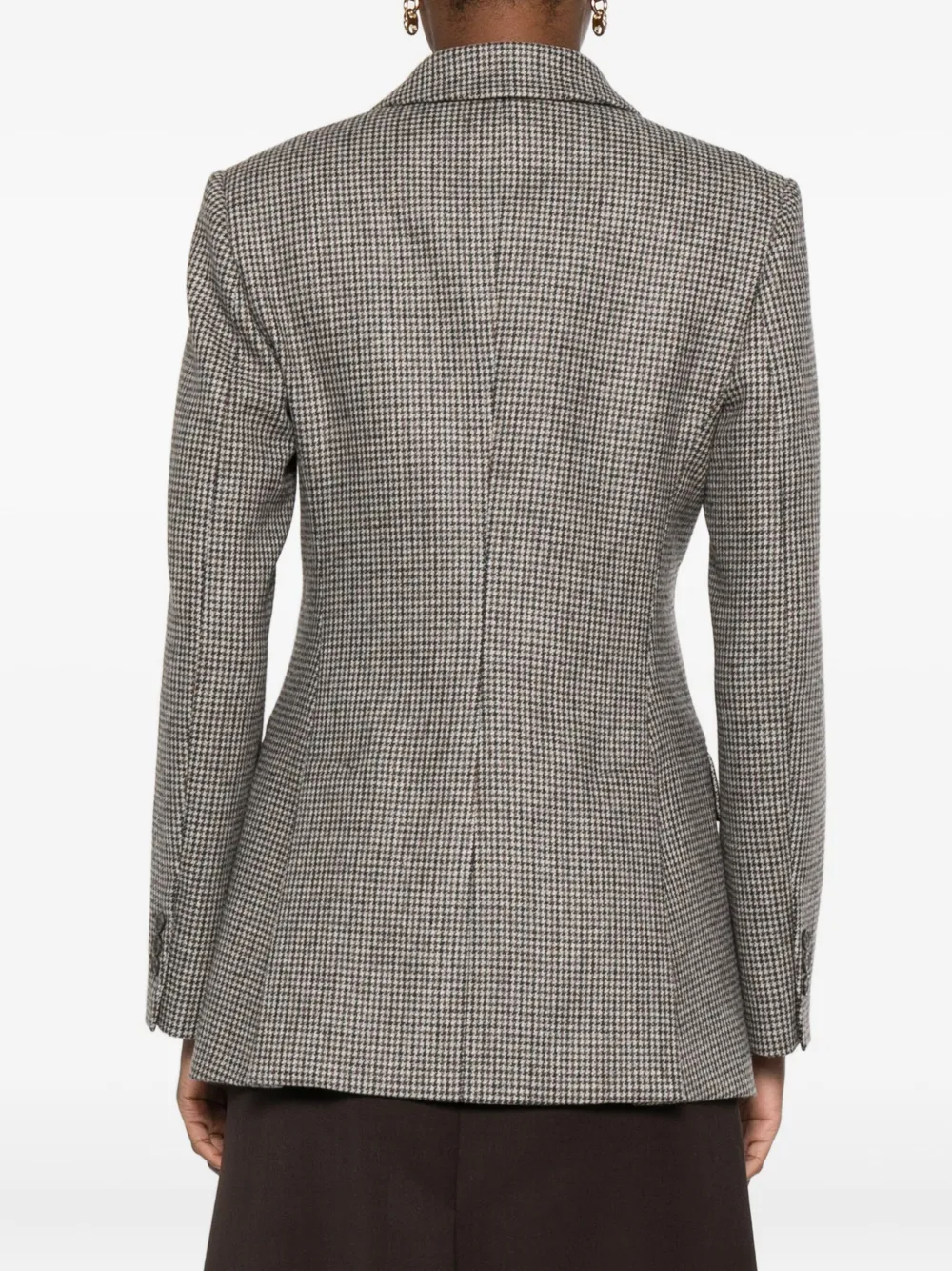 P.a.r.o.s.h Check-pattern Double-breasted Blazer In Brown