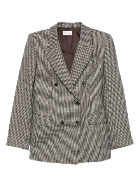 P.A.R.O.S.H. check-pattern double-breasted blazer