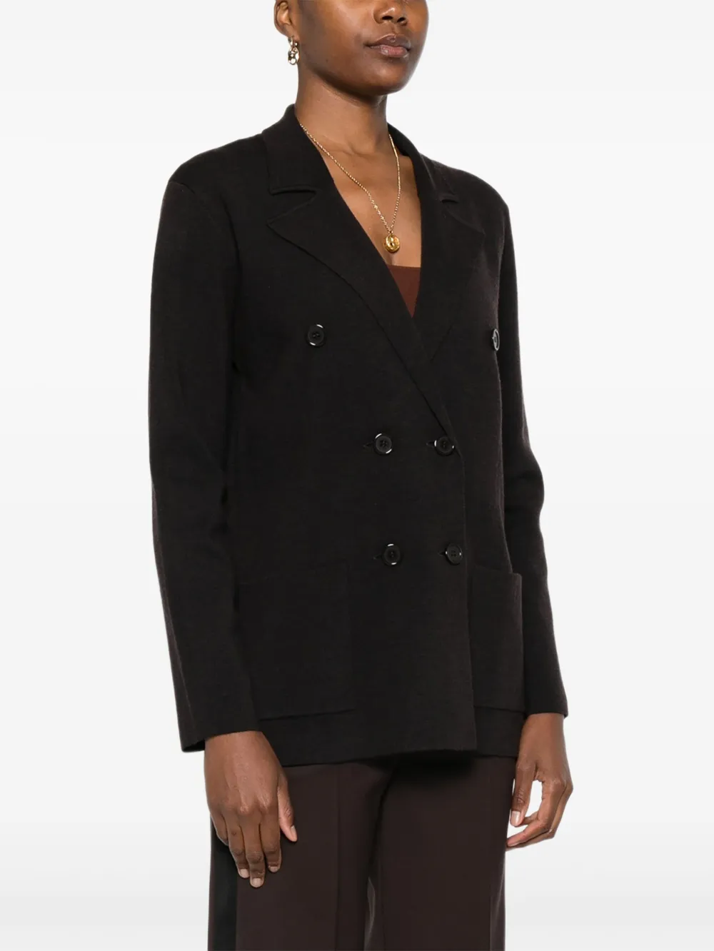 P.A.R.O.S.H. Blazer met dubbele rij knopen Bruin