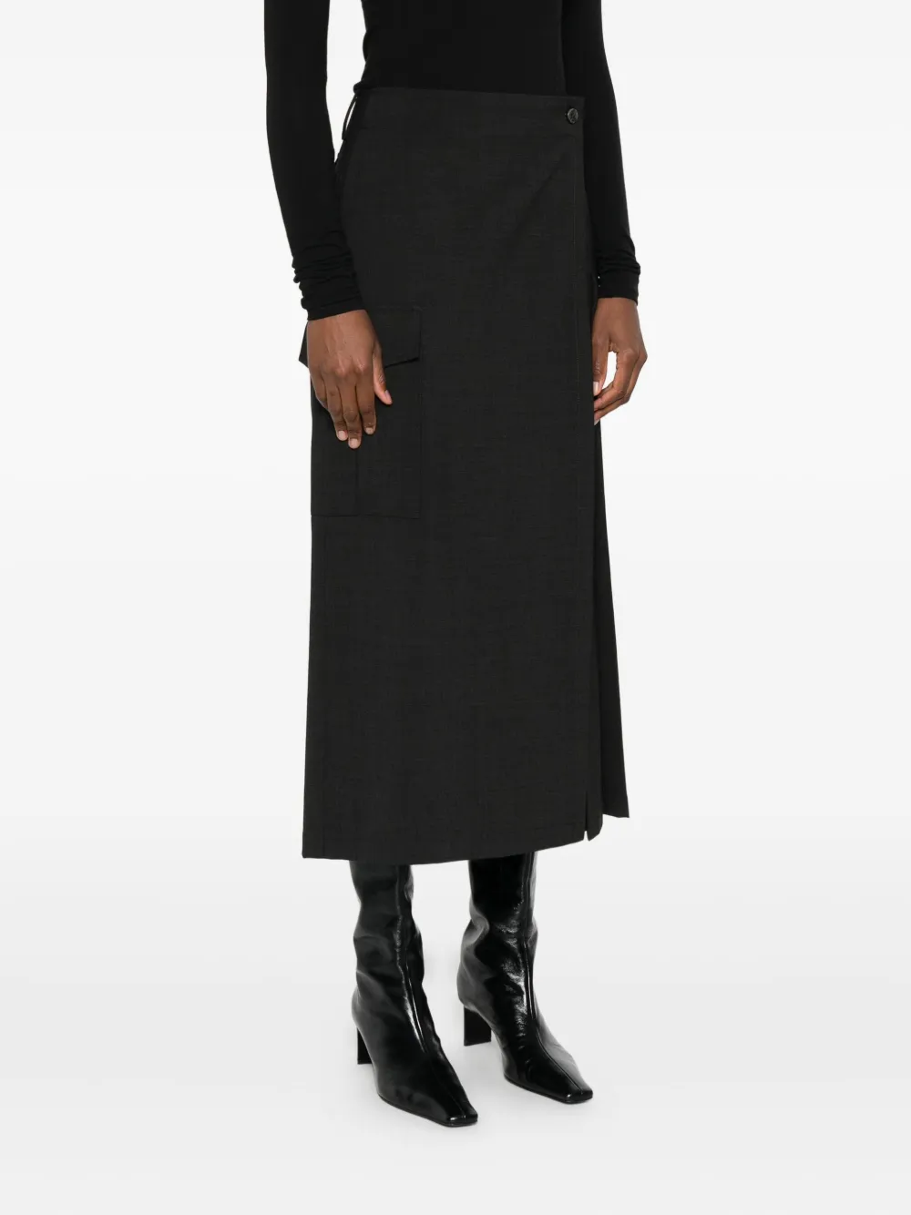 P.A.R.O.S.H. Geplooide rok Grijs