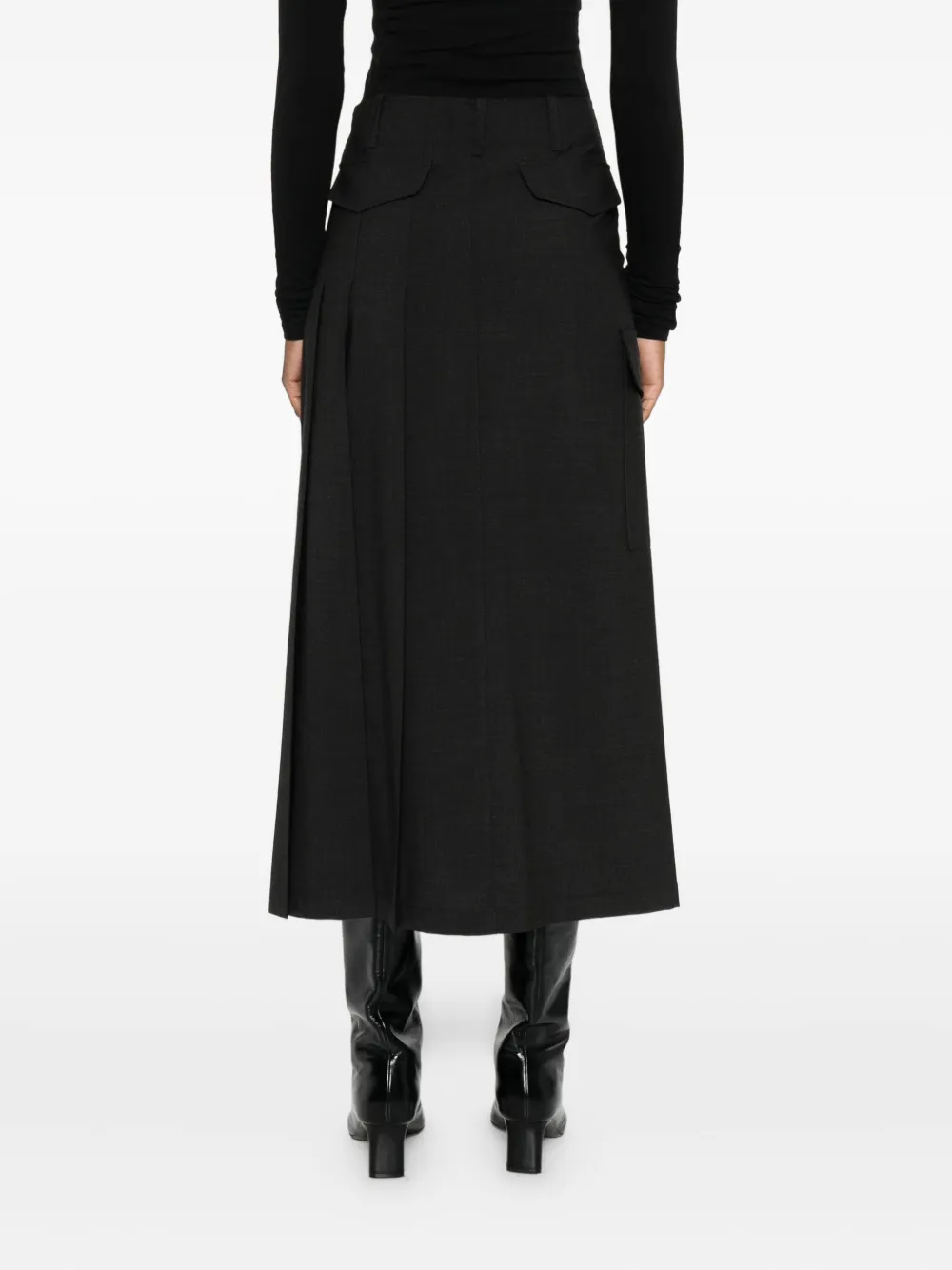 P.A.R.O.S.H. Geplooide rok Grijs