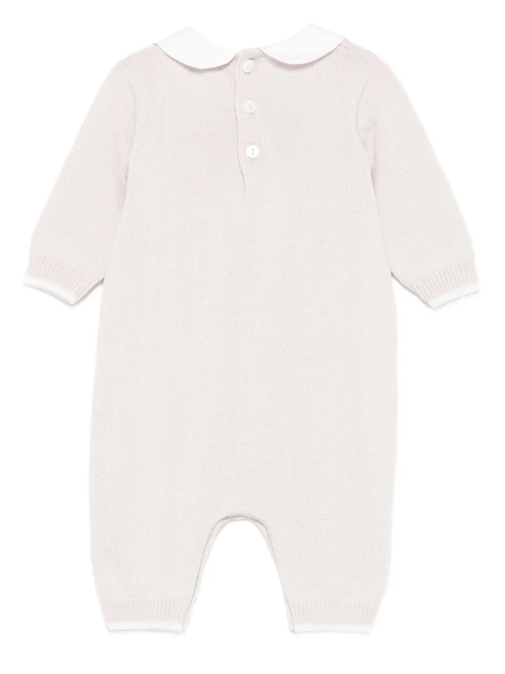 Little Bear Peter Pan-collar romper - Beige