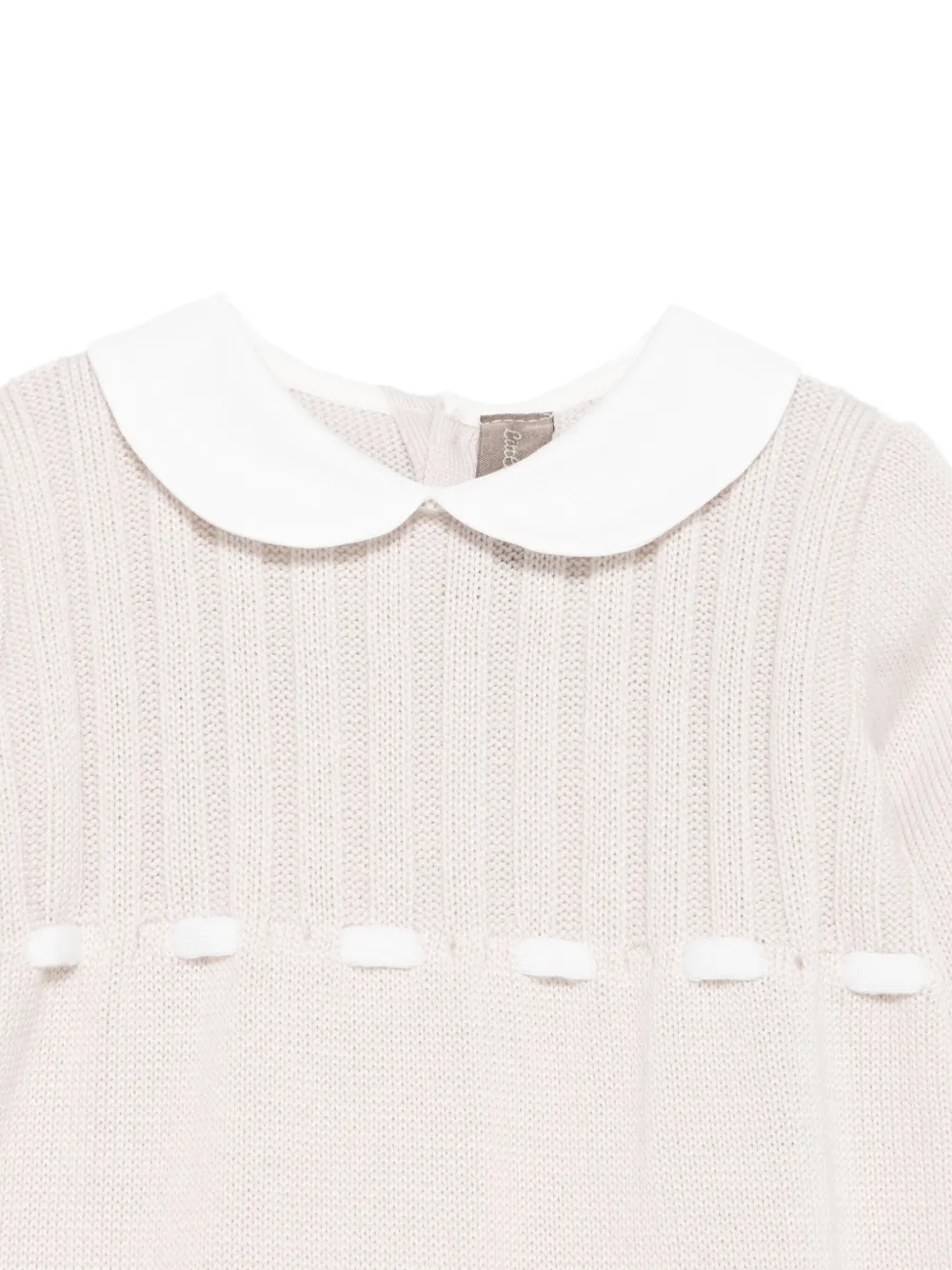 Little Bear Romper met Peter Pan kraag Beige