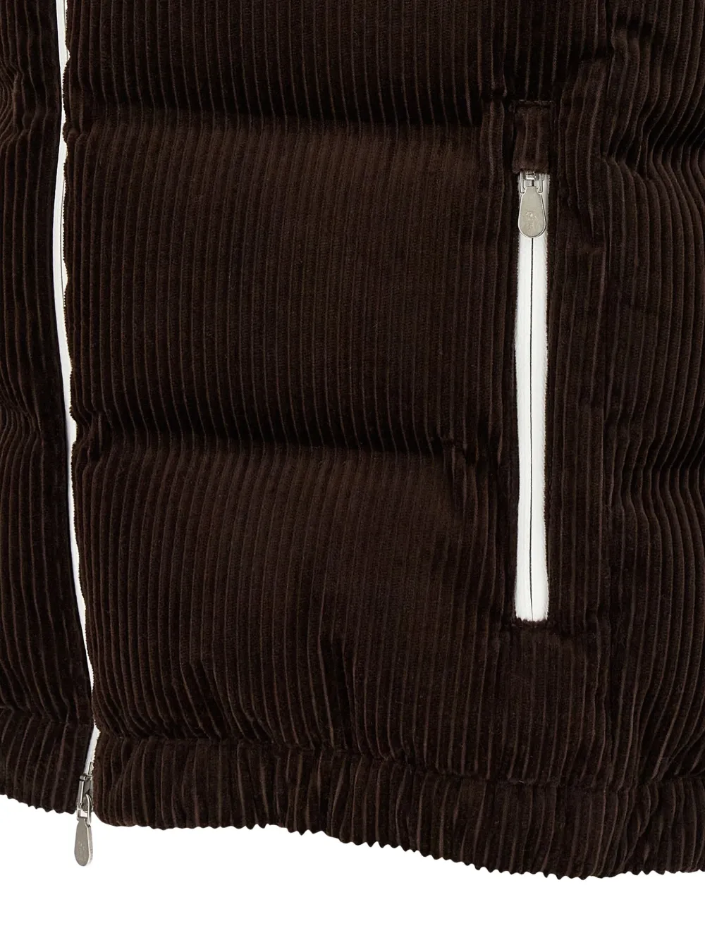 Brunello Cucinelli quilted corduroy vest Bruin