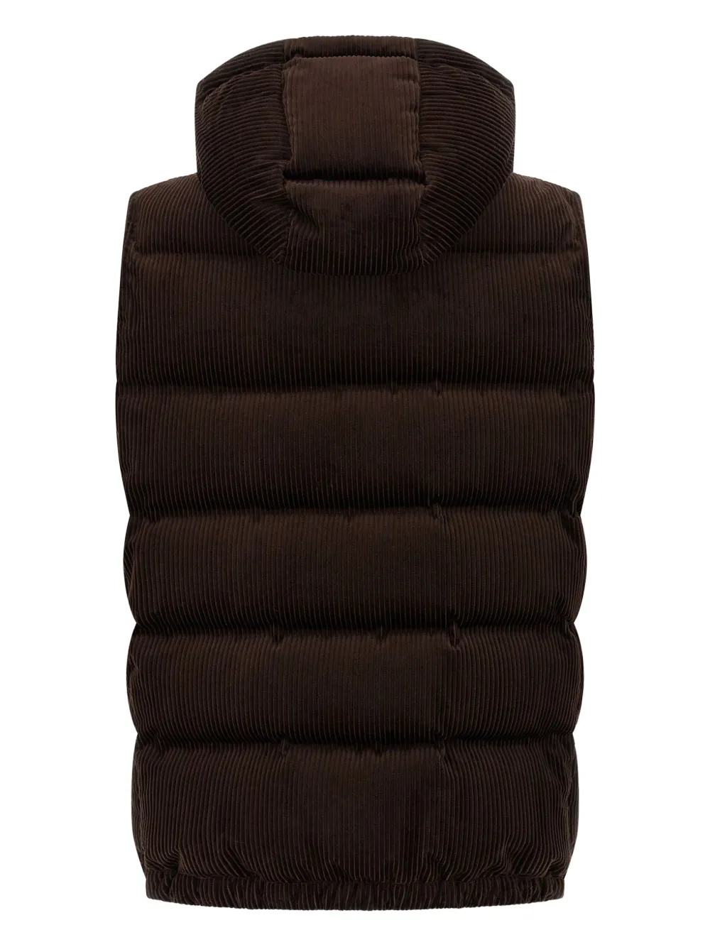Brunello Cucinelli quilted corduroy vest Bruin