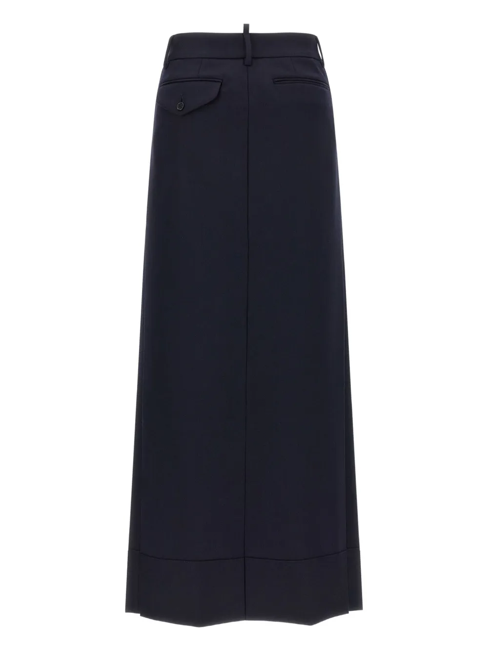 DSQUARED2 Plooirok met denim vlakken - Blauw