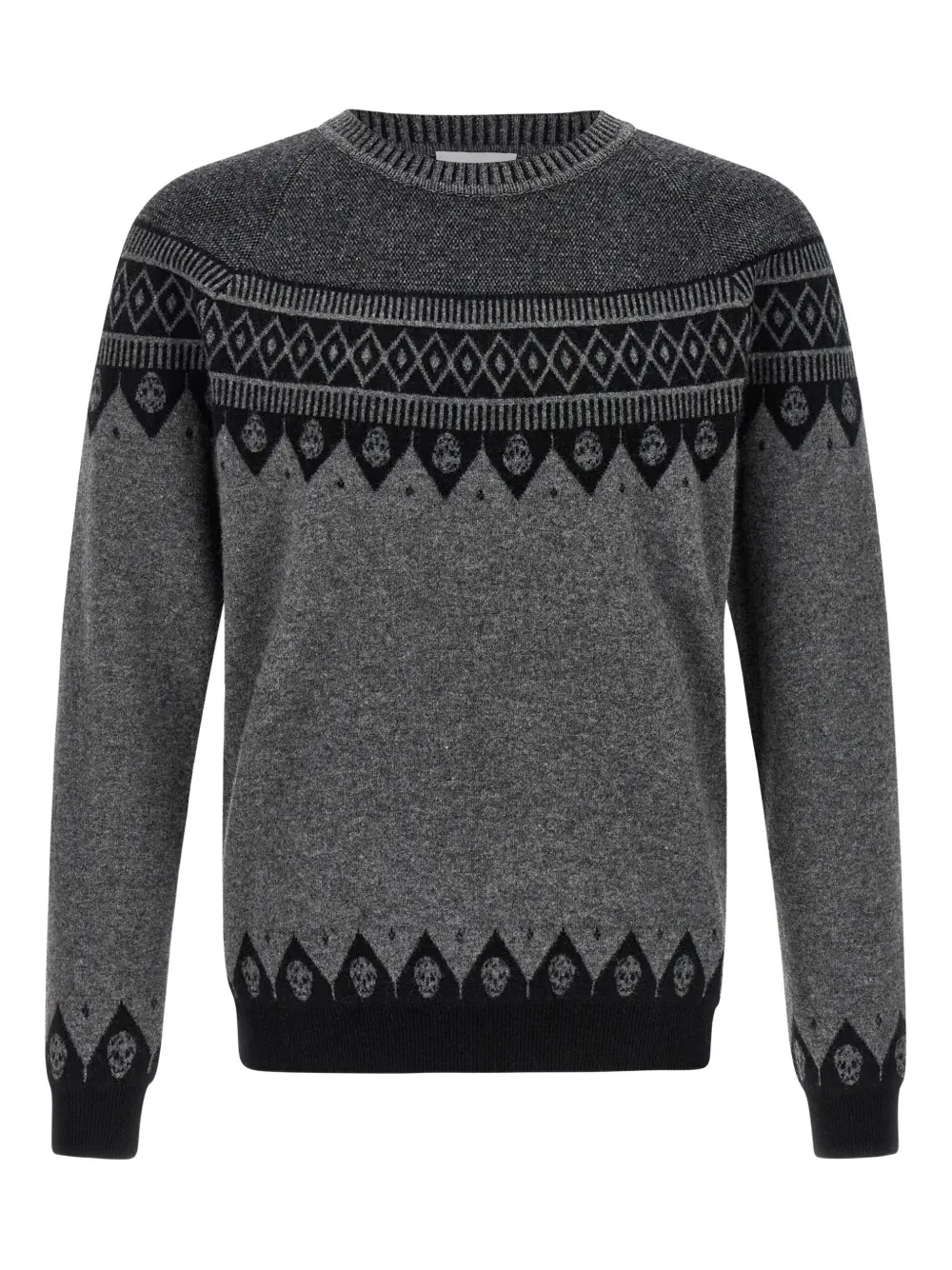 Alexander McQueen jacquard wool sweater Grijs
