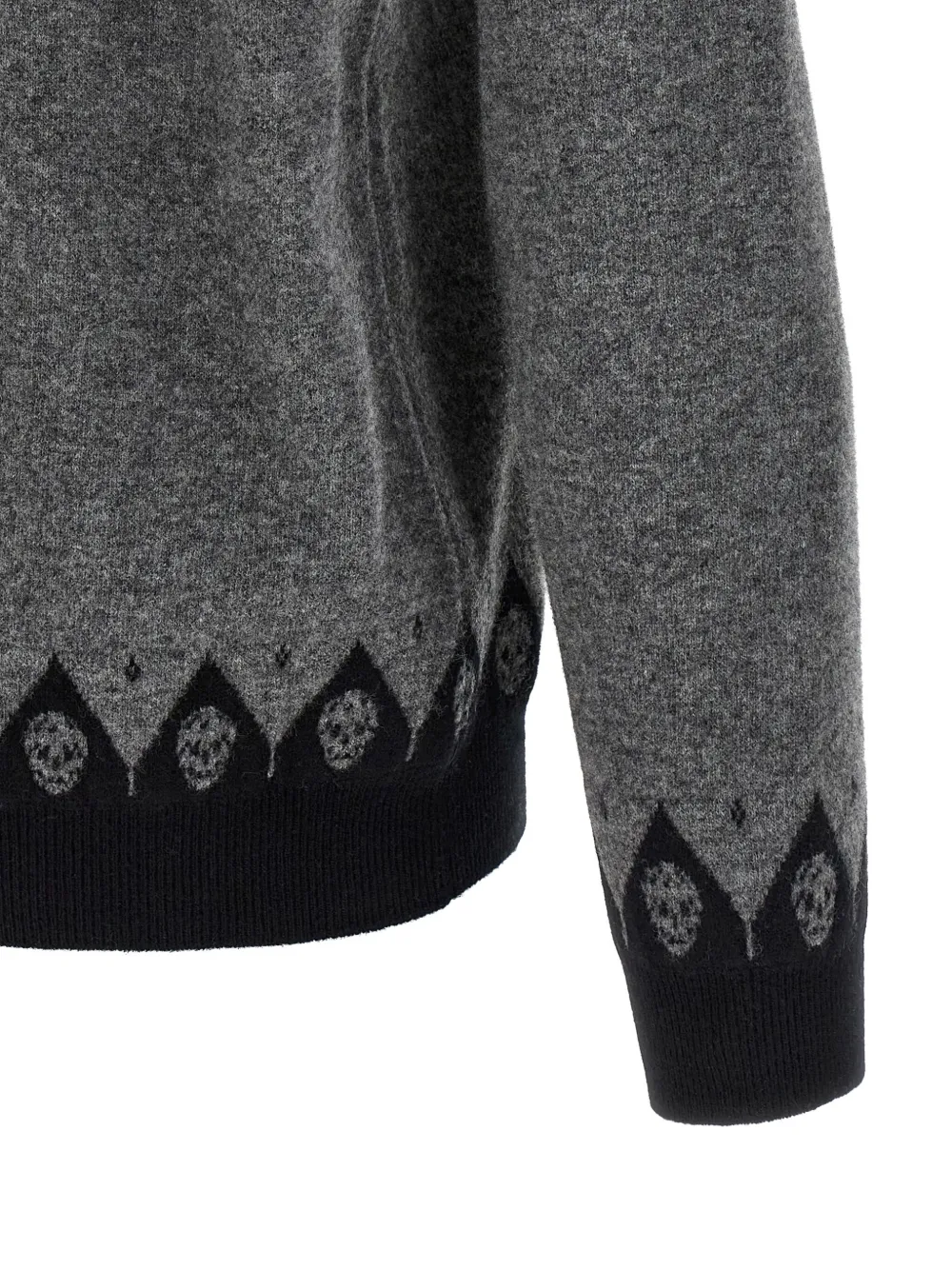 Alexander McQueen jacquard wool sweater Grijs