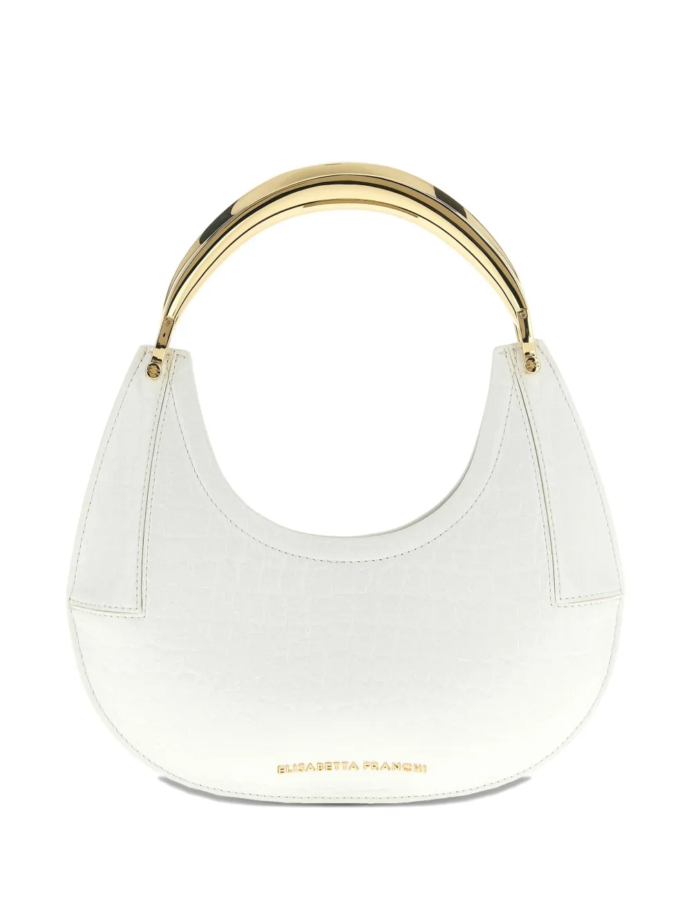 Elisabetta Franchi logo-plaque shoulder bag - ホワイト Elisabetta Franchi logo-plaque shoulder bag - ホワイト