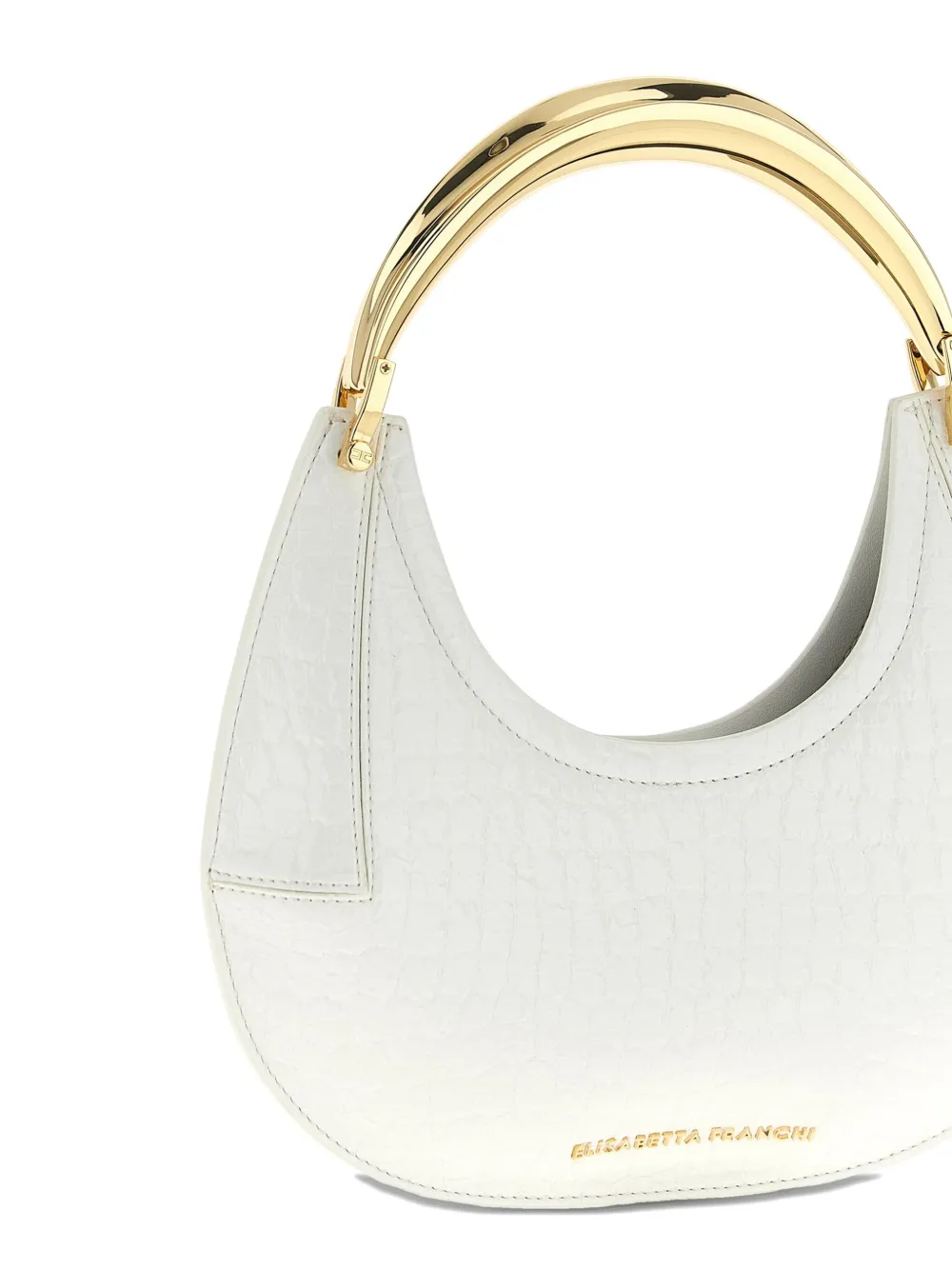Elisabetta Franchi logo-plaque shoulder bag Wit