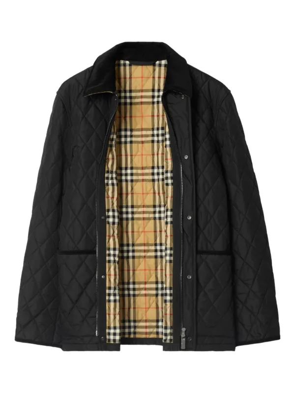 Burberry Quilted Barn Jacket | Black | FARFETCH
