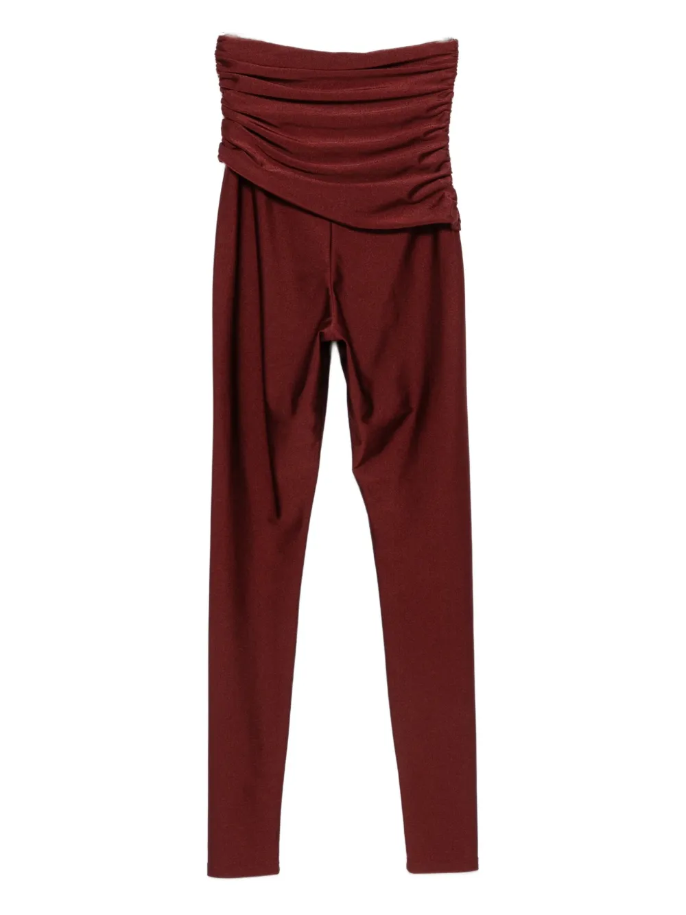 THE ANDAMANE ruched-detail trousers - Rood