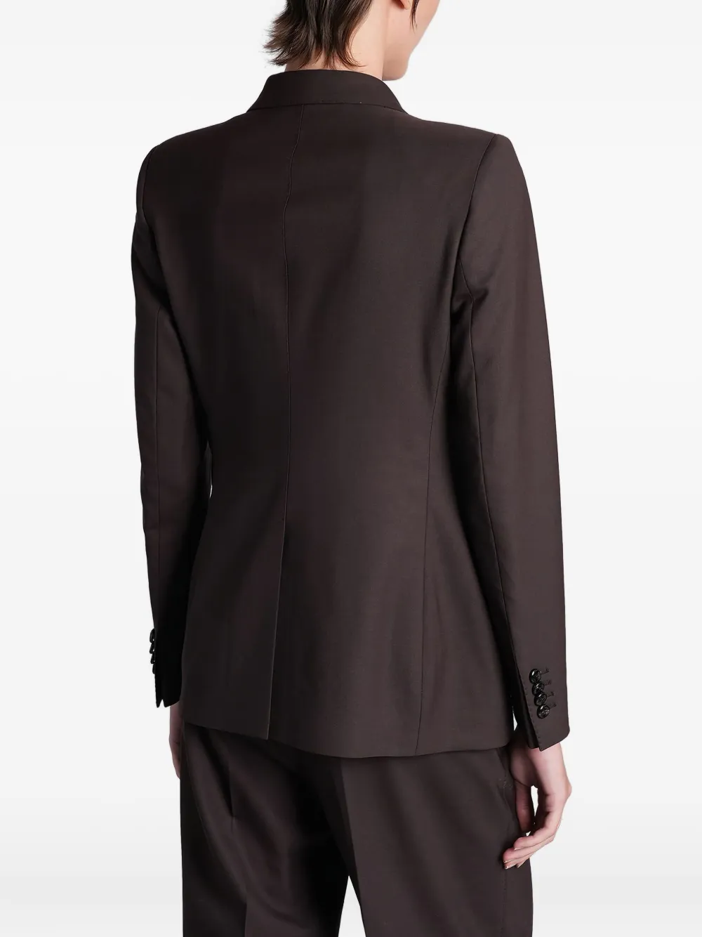 Tagliatore Double-breasted Tailored Suit In Brown