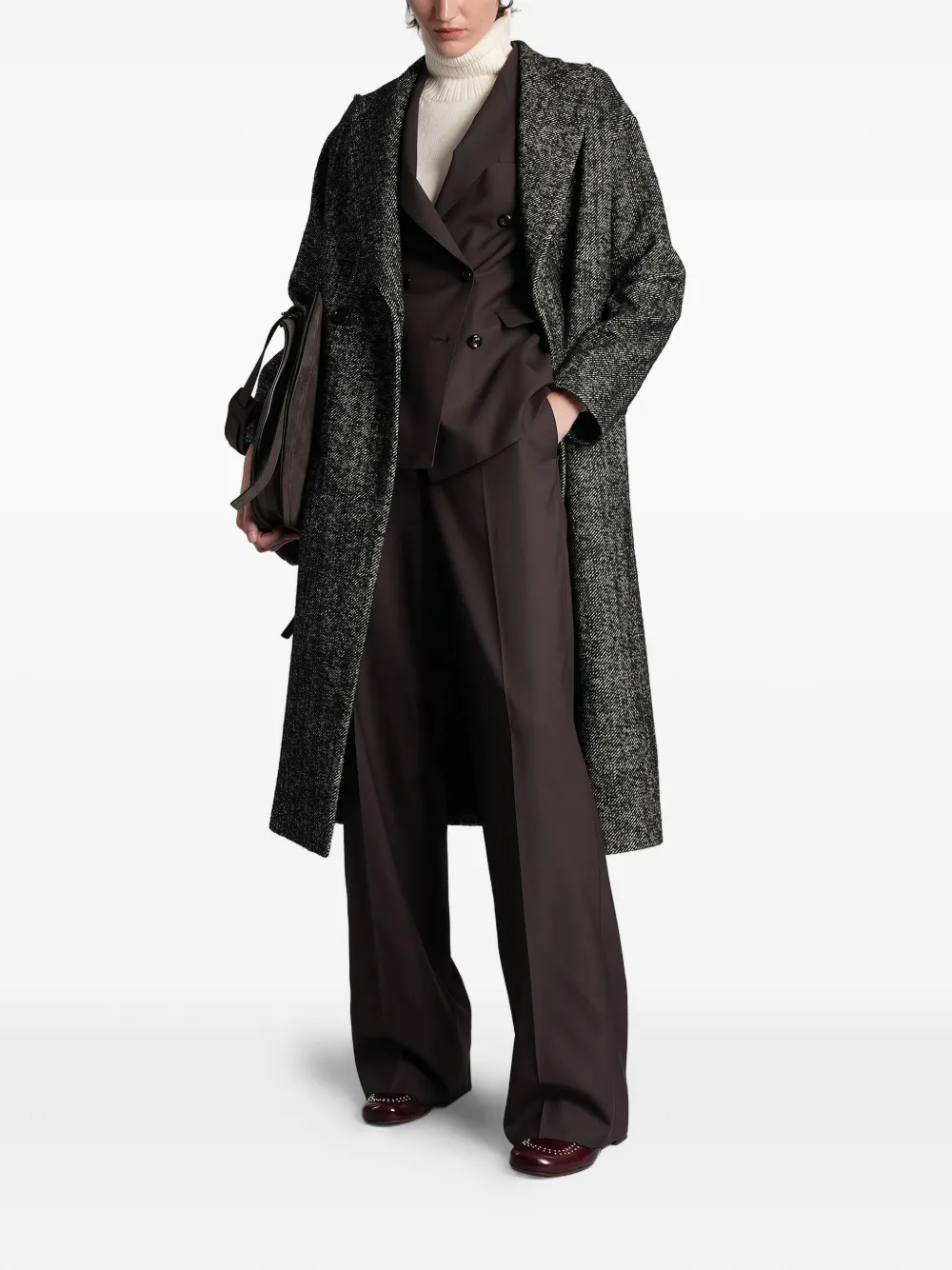 Tagliatore Double-breasted Tailored Suit In Brown